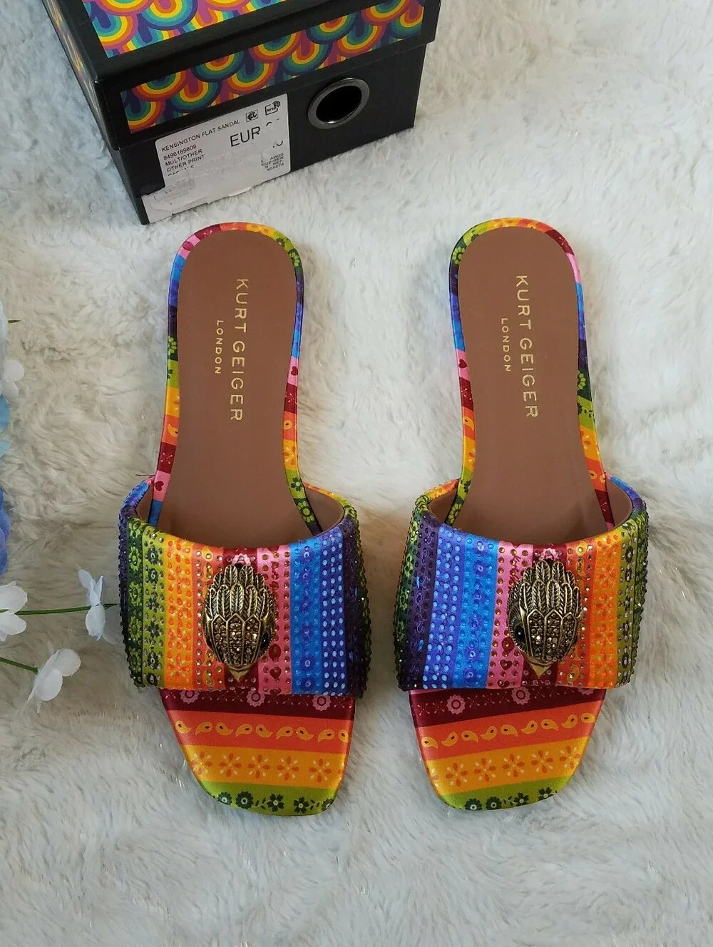 Kurt Geiger London Kensington Flat Sandals - Picture 2 of 10